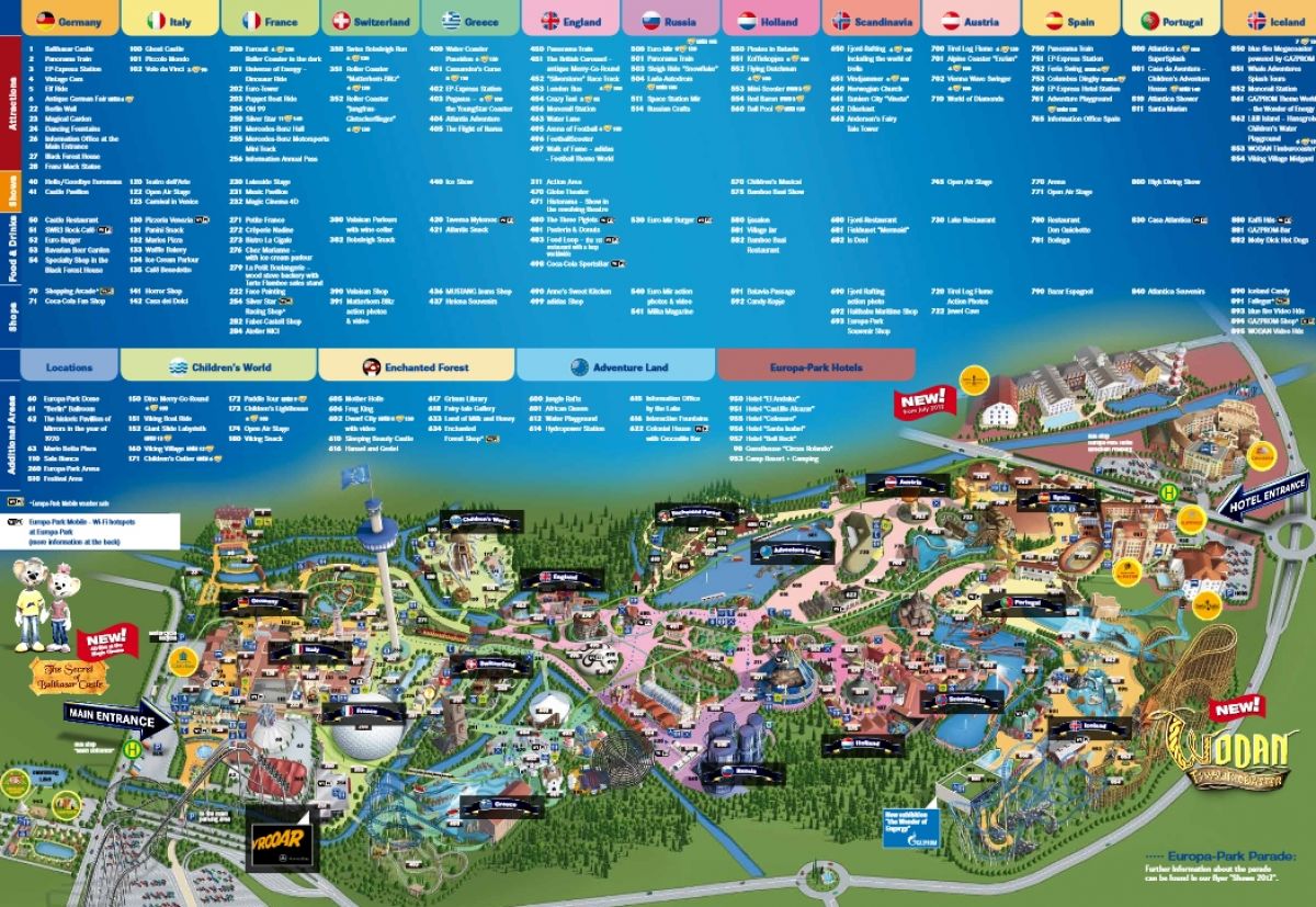 Europa Park Map Hotel