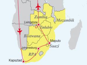 Wycieczka RPA, Suazi, Mozambik, Zambia, Zimbabwe, Botswana - Sześć krajów Afryki 2022