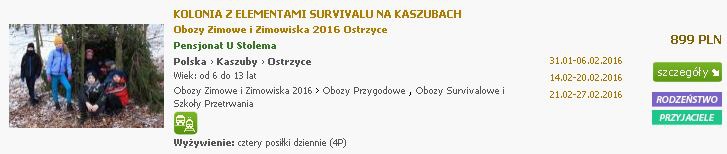 Zimowa Kolonia z Elementami Survivalu na Kaszubach