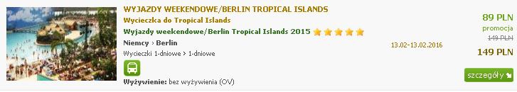 Wycieczka do Tropical Islands