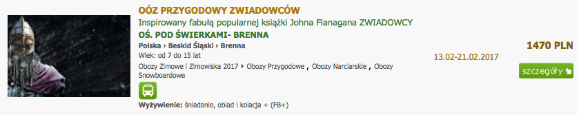 Obóz Zimowy Promocja