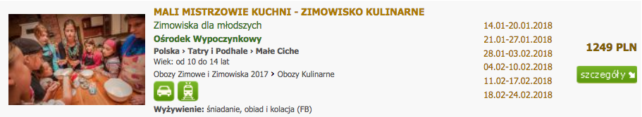 Mali Mistrzowie Kuchni Zimowisko Kulinarne