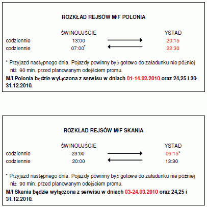Rokład - Świnoujście - Ystad 2010