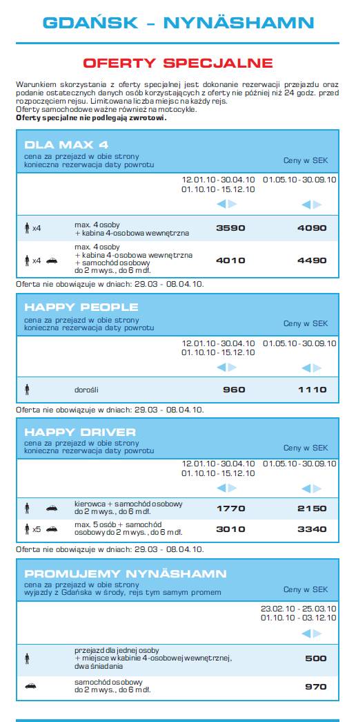 Gdańsk Nynashamn, Bilety Promowe Polferries, Polska